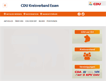 Tablet Screenshot of cdu-essen.de